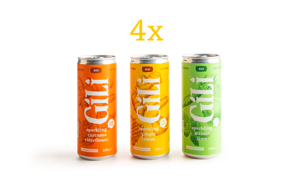 [GSC-MXD] ​​​​​​GILI SPARKLING LEMONADE CANS (4x3) 250ml - Mixed Pack